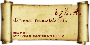 Ónodi Anasztázia névjegykártya
